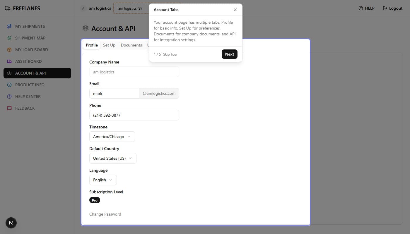 Account Settings