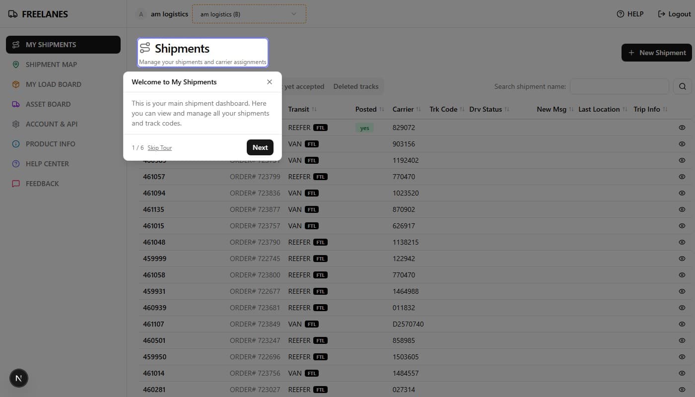 Shipment Detail — Track